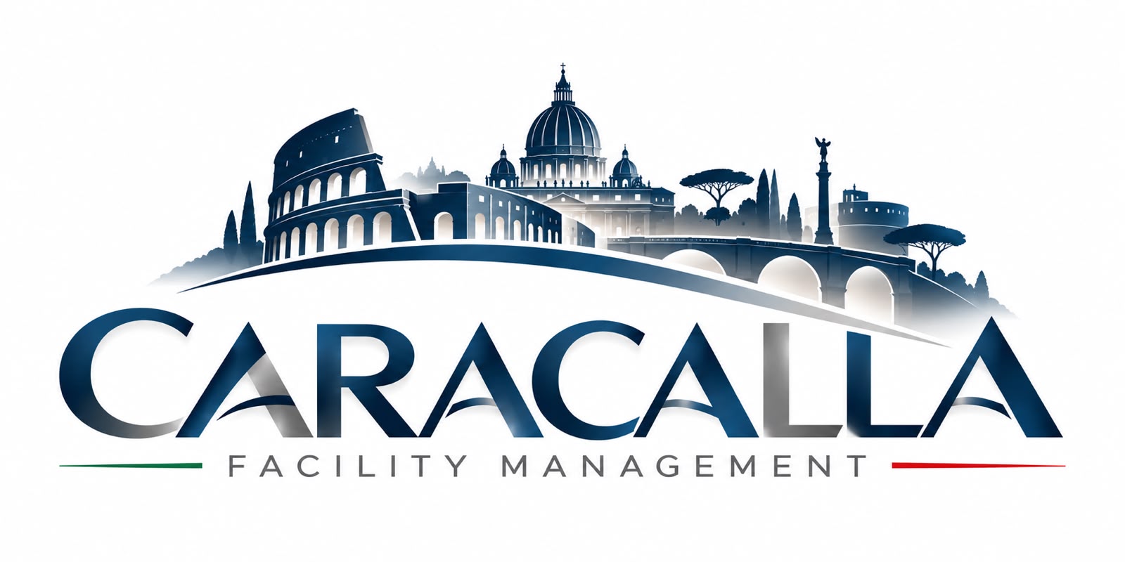 Caracalla Facility Management — logo con skyline di Roma